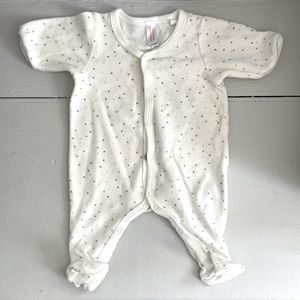 *NWOT* Petit bateau onesie stars NB 100% organic cotton